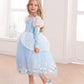 Itvti Princess Cinderella Costume For Girls Halloween Carnival Fancy Dress For Cosplay, Light Blue, 4-5 Years(Tag 120)