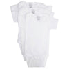 Bambini Cotton White Unisex Short Sleeve Baby Bodysuits 3 Pack Large