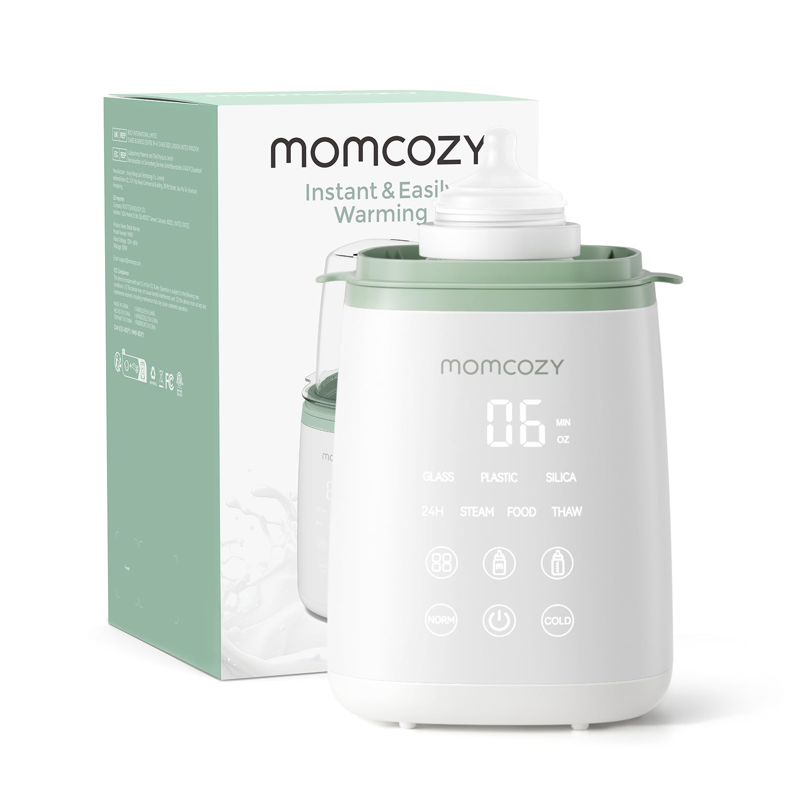 Momcozy Bottle Warmer, Fast Bottle Warmers for All Bottles with Timer, Accurate Temperature Control and Automatic Shut-Off, Mult