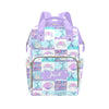 Noverbibi Custom Diaper Bag - Personalized Mermaid Baby Bag with Name - Mommy Daypack Tote