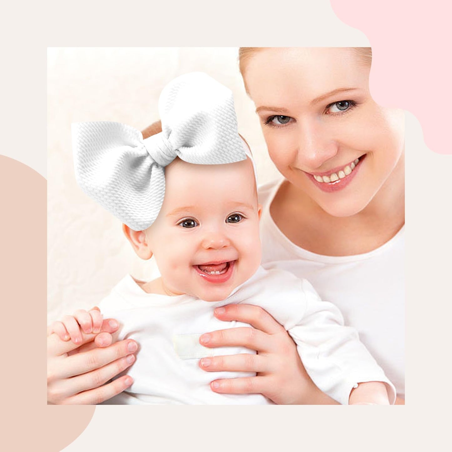 Yanjie Baby Girl Headbands Nylon Hair Bows Newborn Handmade Hairbands With Bows Head Wraps For Newborn Infant Baby Toddler Girls