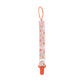 Nuby Pacifinder Baby Pacifier Clip - (2-Pack) - Pacifier Holder Clip with Convenient Hook Loop - Peach Stripes and Hearts