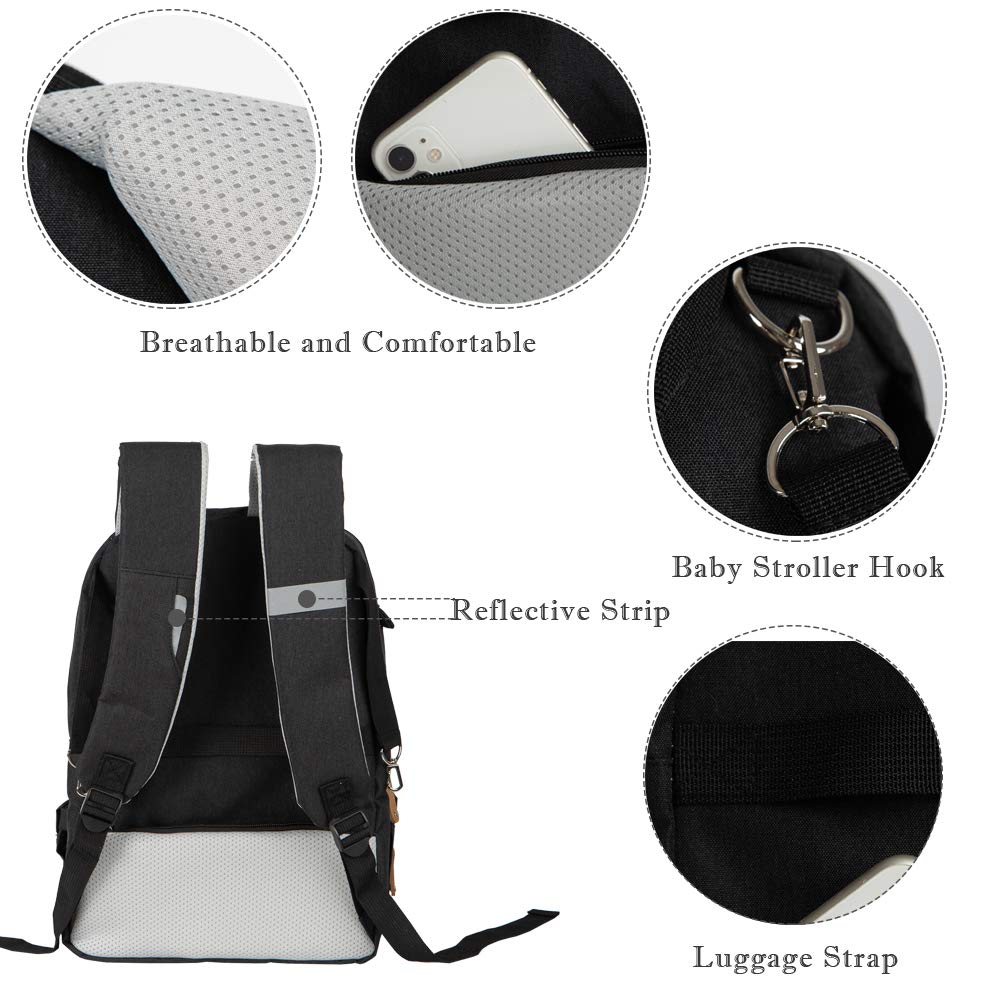 Breast Pump Backpack - Mother Outdoor Working Backpack With 13 Inch Laptop Compartment Fit Most Breast Pumps (Black)
