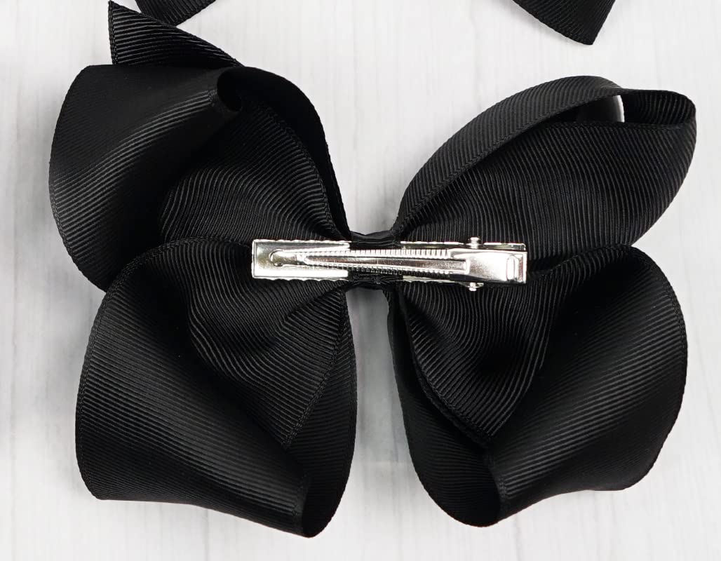 C  Llot Big Bows For Girls 40 Pcs Grosgrain Ribbon Boutique 6 Inch Hair Bow Alligator Clips For Girls Teens Toddlers Kids In Pai