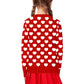 Toddler Girls Valentines Sweaters Kids Love Long Sleeve Sweatshirt White Hearts Outfit Tops Red 3-4 Years