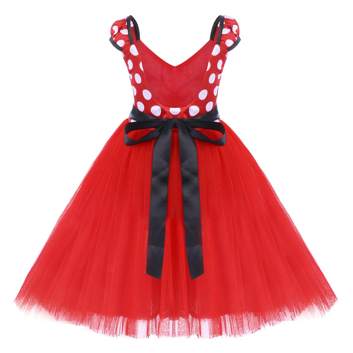 Ibtom Castle Halloween Costume For Toddler Little Girl Tutu Skirt Cartoon Ear Headband Polka Dot First Birthday Halloween Costum