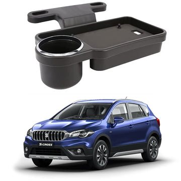 Oshotto (FT04) Foldable Car Auto Headrest Rear Back Seat Table Drink Food Cup Tray Holder Compatible with Maruti Suzuki SCross