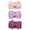 chiduerm 3 Pcs Valentines Baby Bows Headbands Soft Nylon Hairbands Super Elastic Headband Hair Accessories For Baby Girls Infant