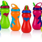 Nuby Flip-It Top Gator Grip Plastic Sipper, 15 Ounce, Colors May Vary