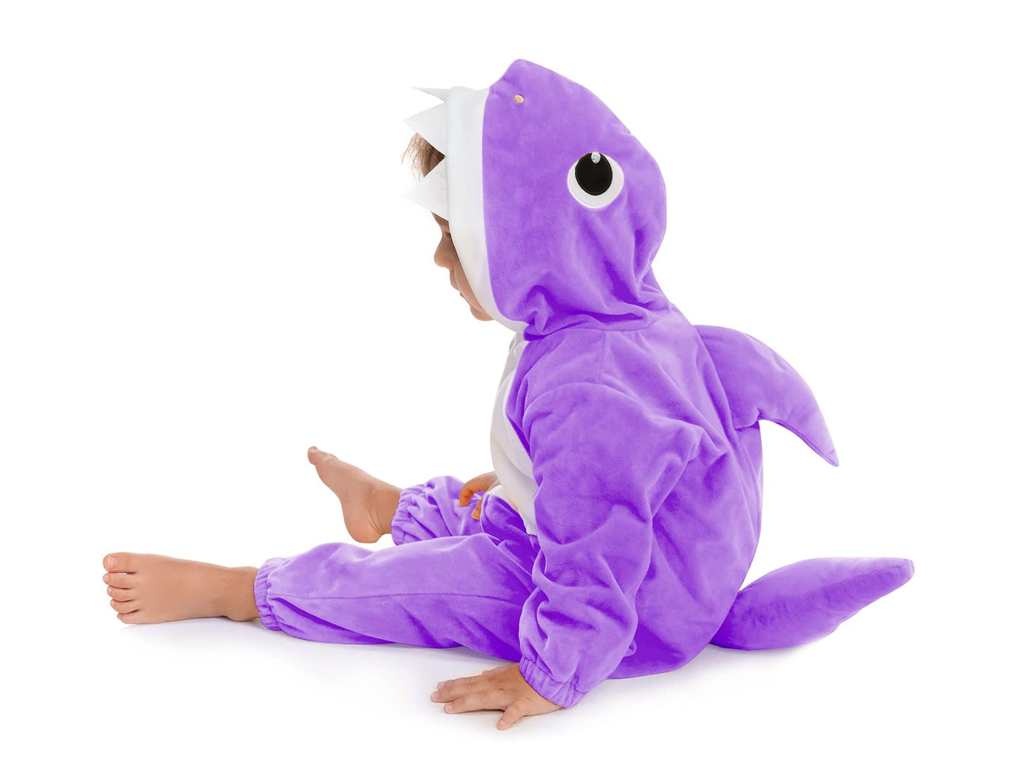 Hsctek Baby Shark Costume, Baby Shark Infant Costume For Boys Girls, Baby Halloween Costume For Toddler Newborn Purple, 6-9Month
