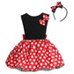 Ibtom Castle Toddler Little Baby Girl Polka Dots Princess Mini Costume First Birthday Outfits Fancy Dresses Up Pageant Party Cos