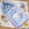 CLOTHINA Baby Sleeping Bag 3 in 1, Cotton Outer with Polyester Fill, 70x50 cm, Zipper Closure, Fruit Print, for Newborns 012 Mo