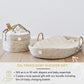 Bebe Bask Baby Diaper Caddy Organizer - Handmade Organic Seagrass - Luxury Diaper Caddy Basket - Cute Diaper Caddy For Baby Girl