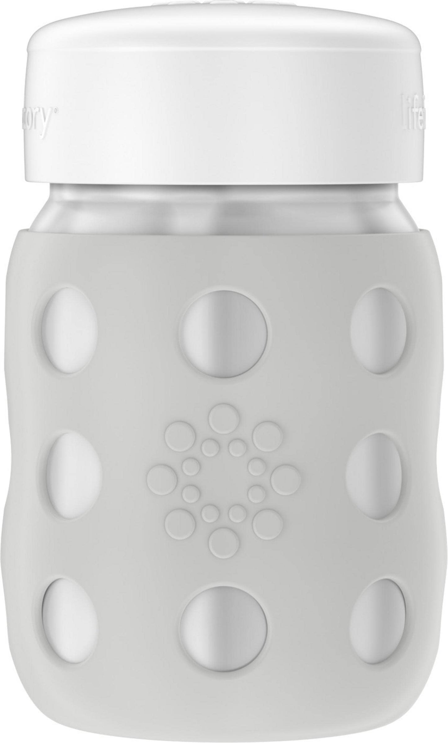Lifefactory 8-Ounce Stainless-Steel Vacuum-Insulated Wide-Neck Baby Bottle With Stage 2 Nipple, Stone Gray (Ls2211Wcg4)