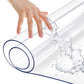 Round Multi-Size Custom 15Mm Thick Crystal Clear Plastic Dining Table Cloth Cover Waterproof Wipeable Pvc Table Screen Protector