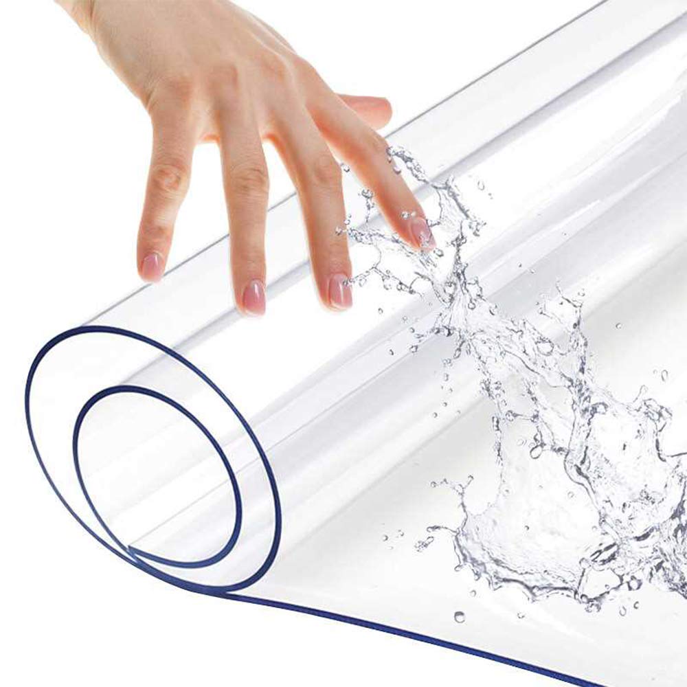 Round Multi-Size Custom 15Mm Thick Crystal Clear Plastic Dining Table Cloth Cover Waterproof Wipeable Pvc Table Screen Protector