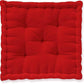 CALMOUR Square Floor Cushions 40 x 40 x 8 cm  Solid Dyed Canvas with Cotton Filler, Large Size for Seating, Meditation, Yoga, P
