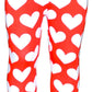 Unique Baby Girls Valentine'S Day Double Hearts Legging Set (9/Xxxl, Red)