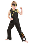 Fun Costumes Girl's Cobra Kai Costume - Medium - Black