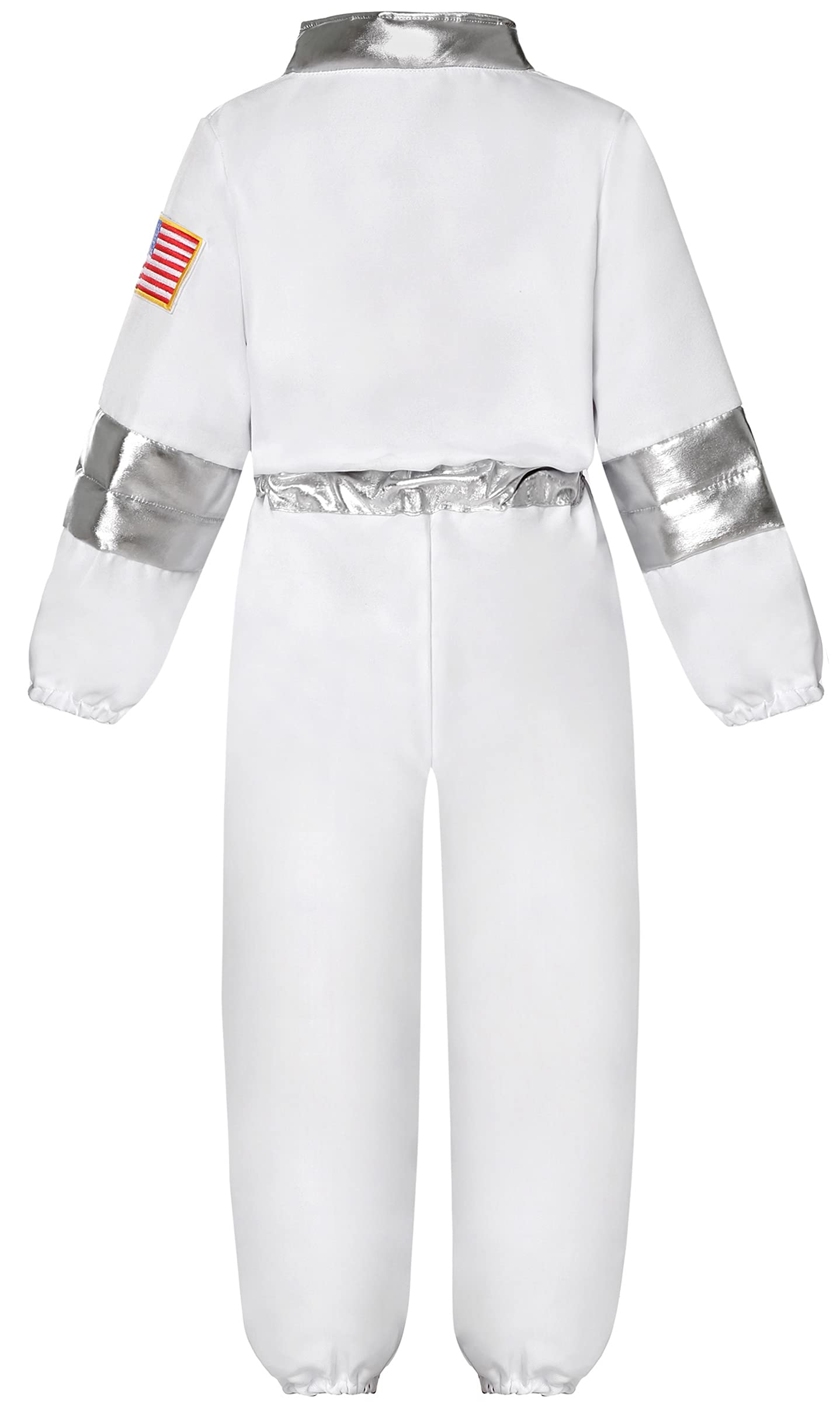 Koatobbor Kids Nasa Astronaut Costumes America Spacesuit For Boys Girls Space Jumpsuit Halloween Dress Up White 10-12 Years