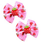 Strawberry Snap Clips Baby Girls Fruit Hair Bow Clips Strawberry Hair Ring Tie BBW24 (Set-P)