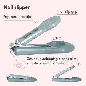 Yiveko Baby Nail Kit, 4-In-1 Baby Nail Care Set With Cute Case, Baby Nail Clipper, Scissor, Nail File & Tweezer, Baby Manicure K