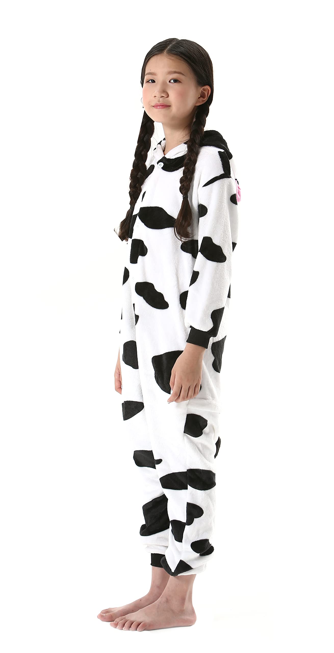 Atoz Onesie For Kids, Animal Pajamas Halloween Cosplay Costume For Girls Boys, Cow 8-9Y