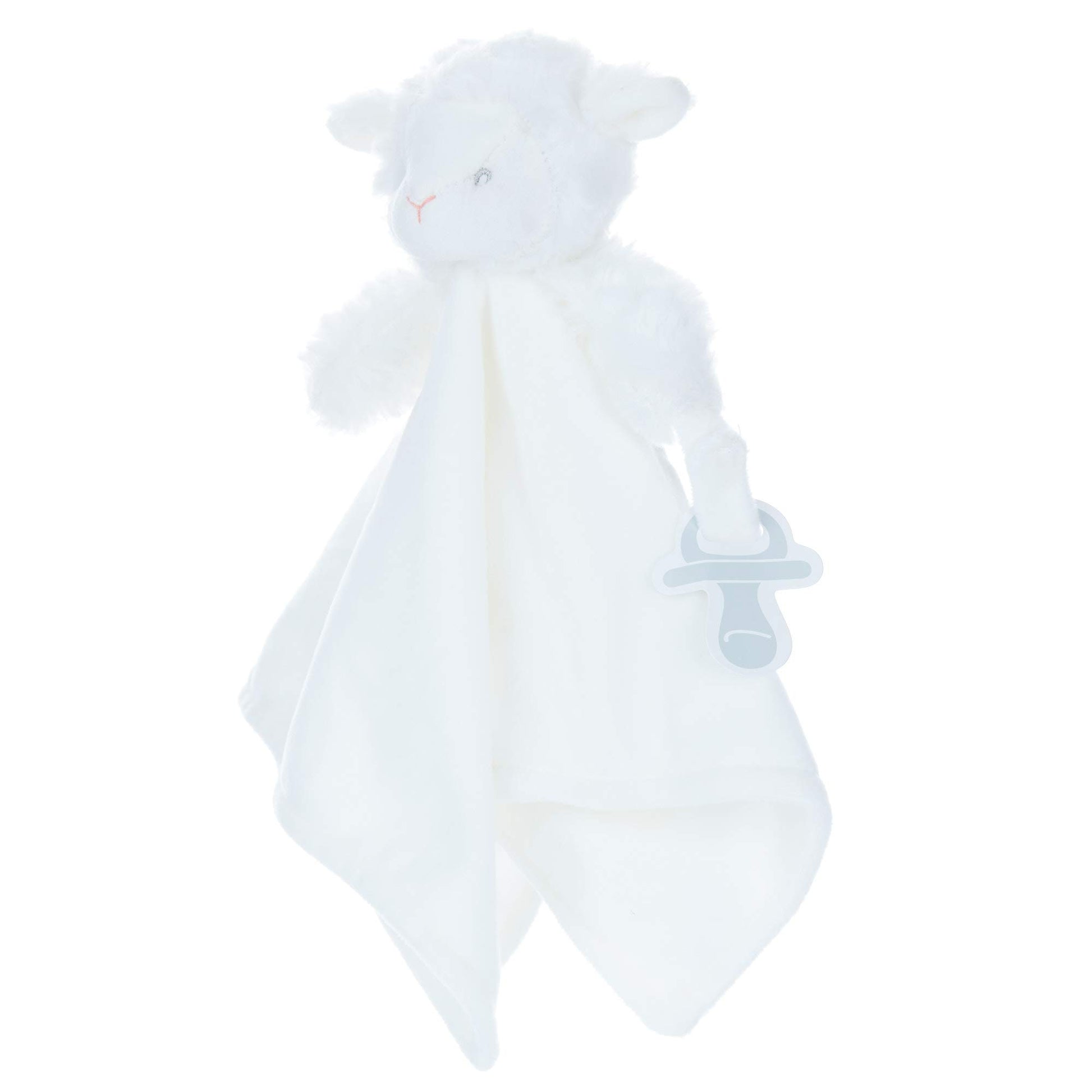 Carters Lamb Plush Stuffed Animal Snuggler Blanket - White