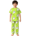 ANTHRILO Spookyi Short Sleeve Pyjama Set for Boys | Soft Cotton Printed Sleepwear | Night Suit & Pyjama Set | Casual Wear | 910