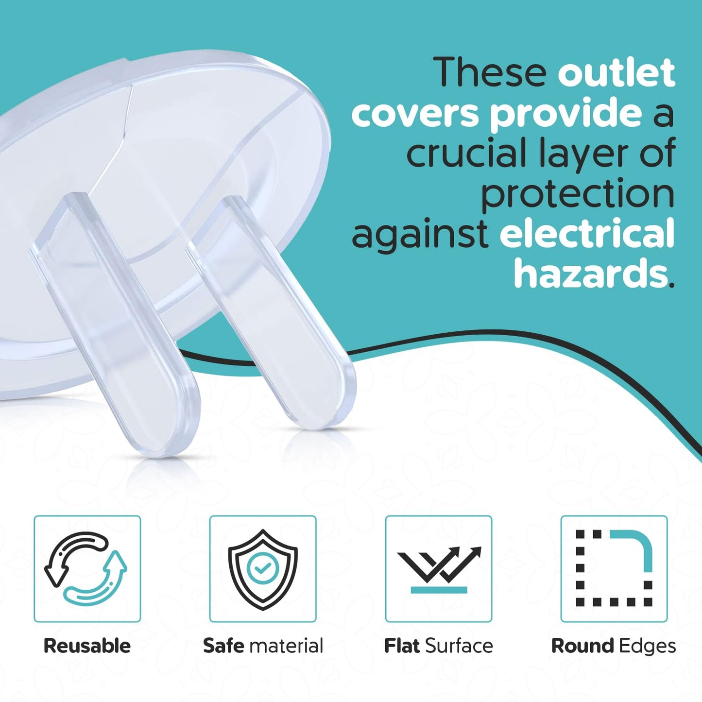 Kp Kool Products Plug Covers For Electrical Outlets - Socket Outlet Covers For Baby Proofing - Safety Plug Covers For Child'S Pr