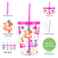 Home Tune 16Oz Kids Tumbler Water Drinking Cup 4 Pack - Bpa Free, Straw Lid Cup, Reusable, Lightweight, Spill-Proof, Cute Design