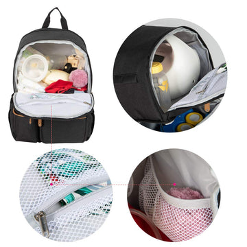 Breast Pump Backpack - Mother Outdoor Working Backpack With 13 Inch Laptop Compartment Fit Most Breast Pumps (Black)