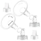 2X 27 Mm Maymom Two-Piece Wide Neck Pump Parts Compatible With Spectra S1,Spectra S2 Pumps And 2 Valves; Incl Wide Mouth Flanges