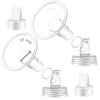 2X 27 Mm Maymom Two-Piece Wide Neck Pump Parts Compatible With Spectra S1,Spectra S2 Pumps And 2 Valves; Incl Wide Mouth Flanges