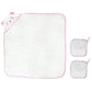 CATKOO Hooded Bath Towel Cute Soft Breathable Blanket with Washcloths for Baby Boys Girls