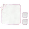 Aztu Hooded Bath Towel Cute Soft Breathable Blanket with Washcloths for Baby Boys Girls