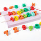 ATORSE Wooden Lacing Bead Toy Early Educational Motor Skills for Children Toddler 65 Beads|Baby | Toys for Baby | Developmental 