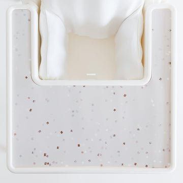 Yeah Baby Goods Placemats Compatible W/Antilop High Chair (Terrazzo On Milk) - Slip-Resistant & Food-Grade Silicone High Chair M