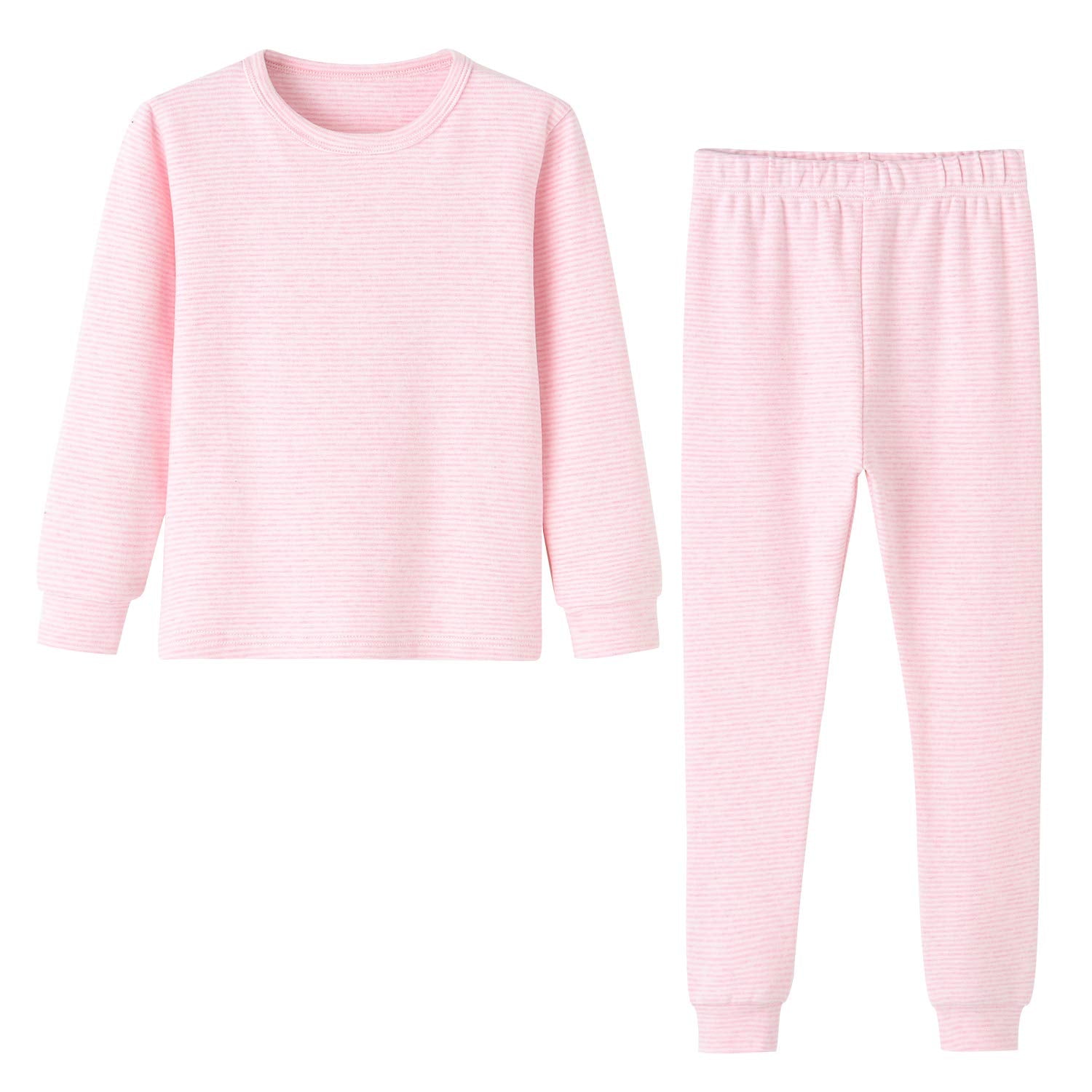 Enfants Ch  ris Little Girl Pajamas Kid Thermal Underwear 5T Pink Stripes