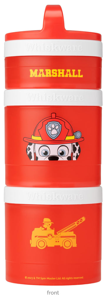 Whiskware Paw Patrol Stackable Snack Containers For Babies, Kids, And Toddlers, 3 Stackable Snack Cups For School And Travel, Fo
