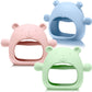 Chumia 3 Pack Teething Toys for Babies 0-6 Months Silicone Hand Teethers Baby Anti Dropping Hand Pacifiers Infant Chew Toys for 