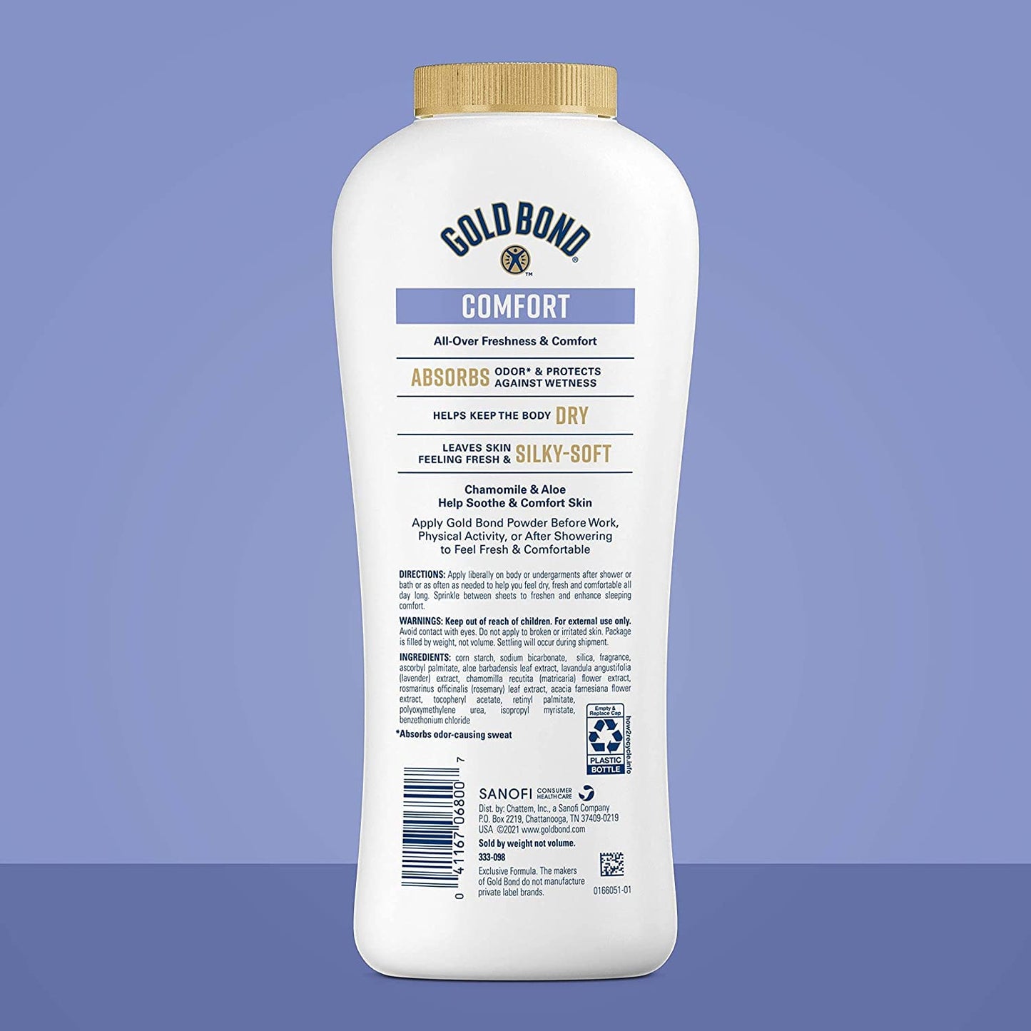 Gold Bond Ultimate Comfort Body Powder 10 Oz. (Pack Of 2), Talc-Free Formula With Aloe & Chamomile