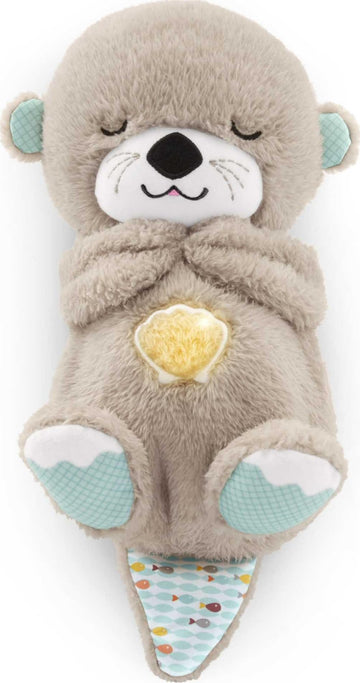 Fisher-Price Baby Toy Soothe n Snuggle Otter Portable Plush Sound Machine with Music Lights & Breathing Motion for Newborns 0+ 