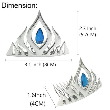 Kuzhi Frozen Elsa Tiara Coronation Crown (Silver)