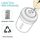 Comi Wide Neck Glass Breastmilk Collection N Storage Bottle, 6 Packs, 8Oz With Screw Ring Sealing Disk; Re-Markable Sealing Disc