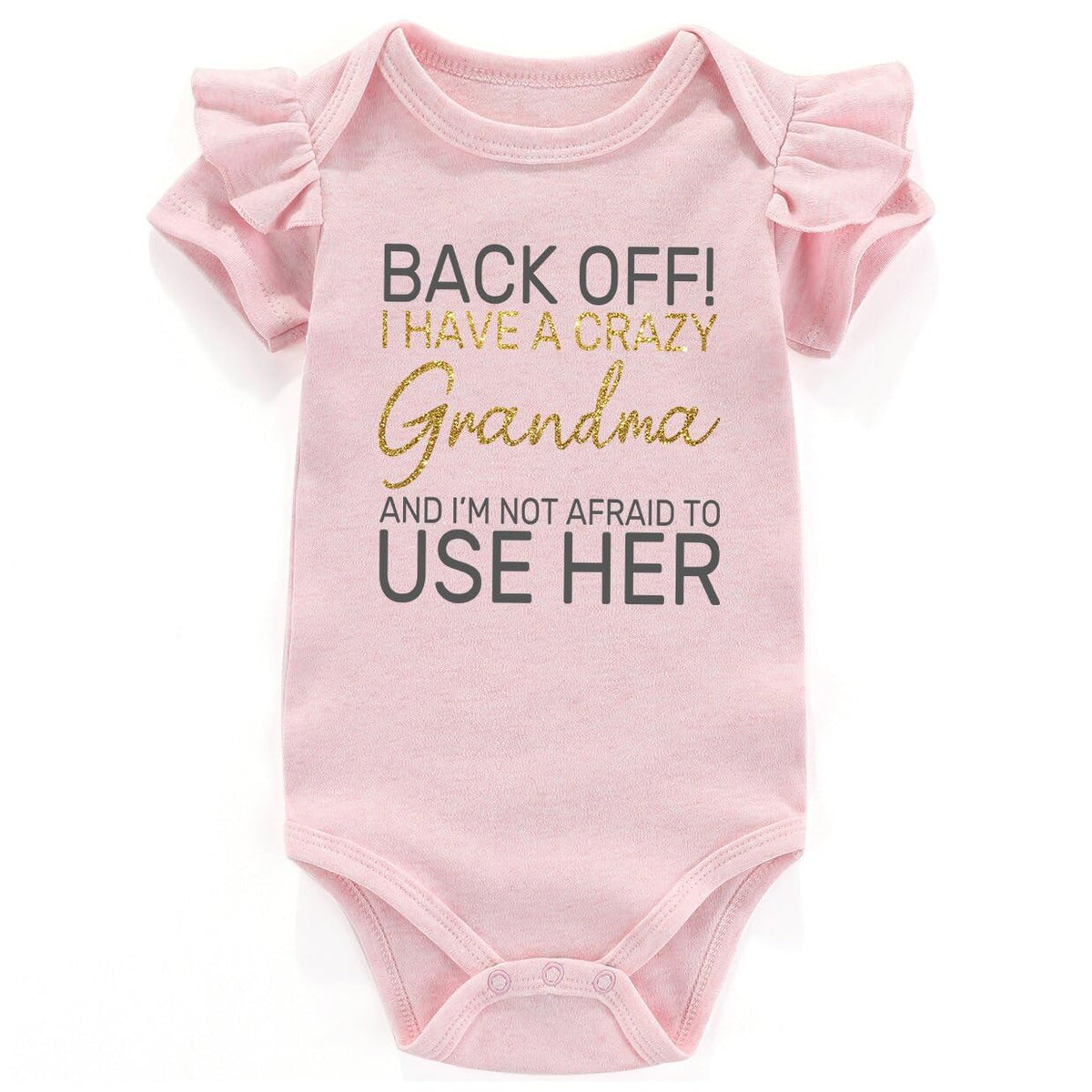 Acwssit Aunt Cool Than Dad Baby Boy Clothes Unisex Funny Newborn Girl Infant Bodysuit 03 Months, Crazy Grandma Pink, 36 Months