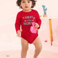 Besserbay Valentine'S Day Baby Long Sleeve Love Bodysuit Mommy Is My Valentine Red Onesie 9-12 Months