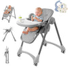 High Chairs for Babies and Toddlers, Foldable Baby High Chair with Removable Tray, Adjustable Backrest and Height, 6 in 1 High C