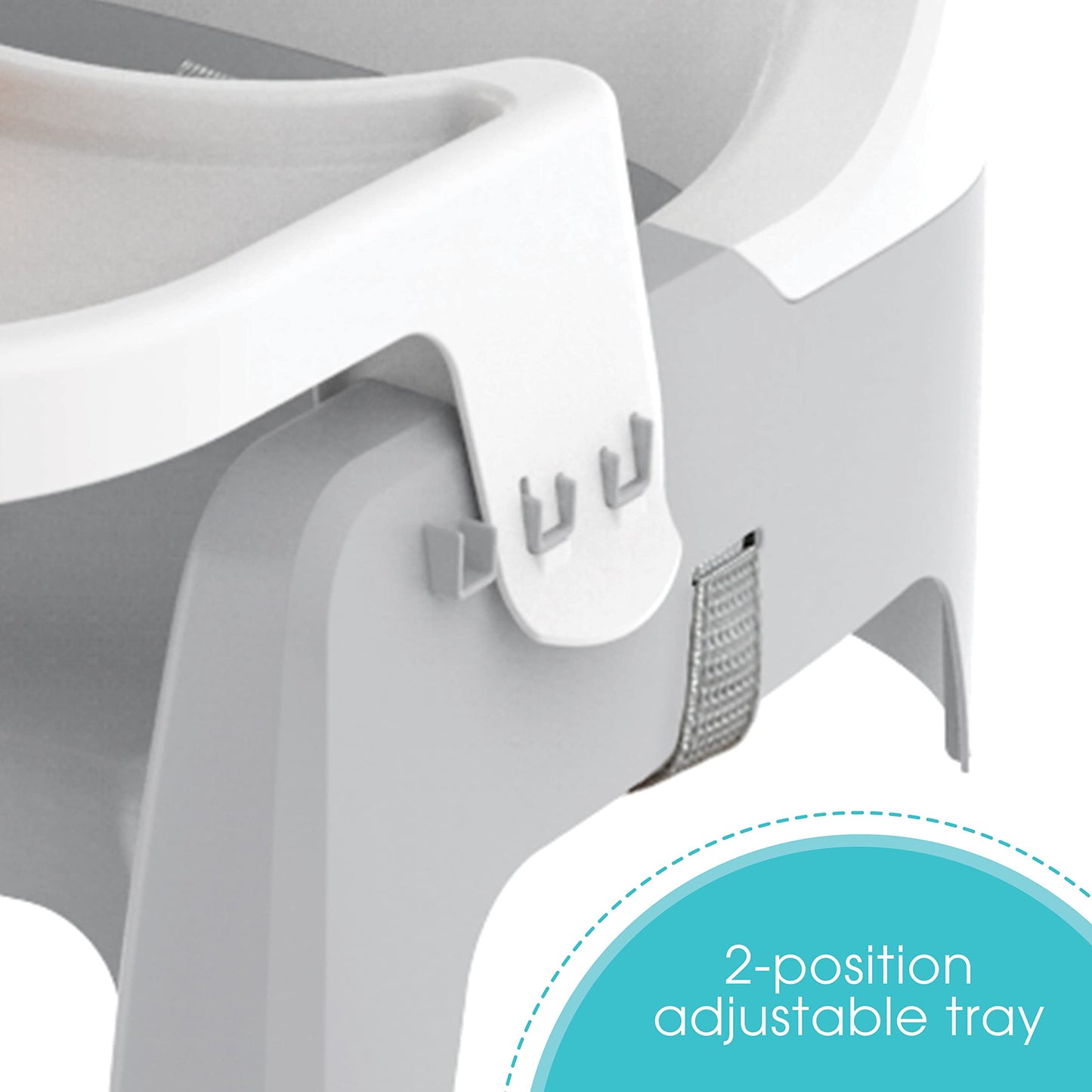 Ingenuity Deluxe Learn-to-Dine Feeding Seat - Infant and Toddler Feeding Chair and Booster Seat with Tray and 2 Snap-in Plates