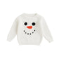 Afunbaby Baby Girl Boy Knit Sweater Blouse Pullover Sweatshirt Warm Crewneck Long Sleeve Tops For Infant Toddler (White Christma